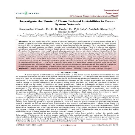 Investigate the Route of Chaos Induced Instabilities in Power  System Network