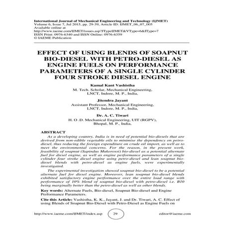 PERFORMANCE EVALUATION OF A DIESEL ENGINE RUNNING IN DUAL FUEL MODE ...