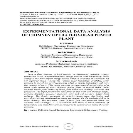 Thermal Analysis and Design Optimization of Solar Chimney using CFD | PDF