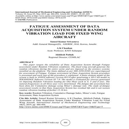 Tailoring of specifications for random vibration testing of military ...