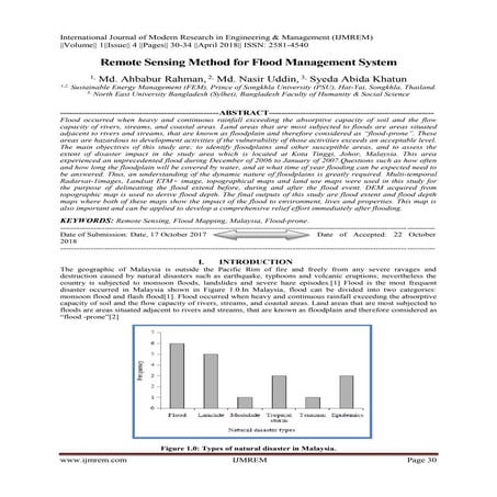  Remote Sensing Method for Flood Management System