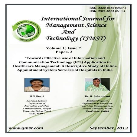 Towards Effective use of Information and Communication Technology (ICT) Appli...