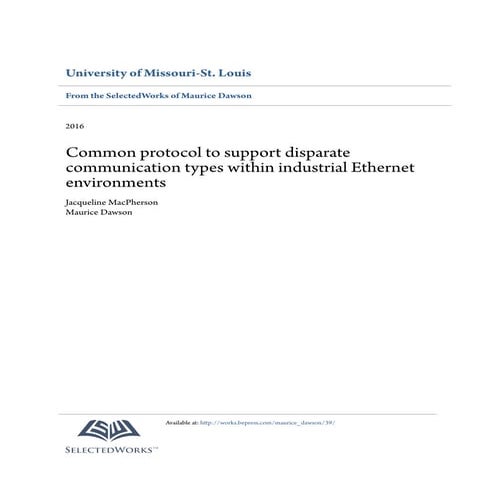 Common protocol to support disparate communication types within industrial Et...