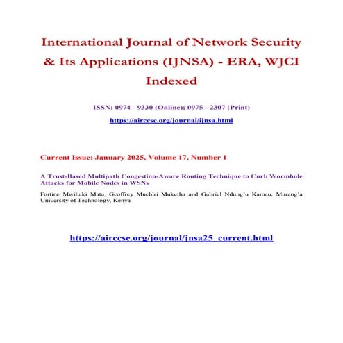 International Journal of Network Security & Its Applications (IJNSA ...