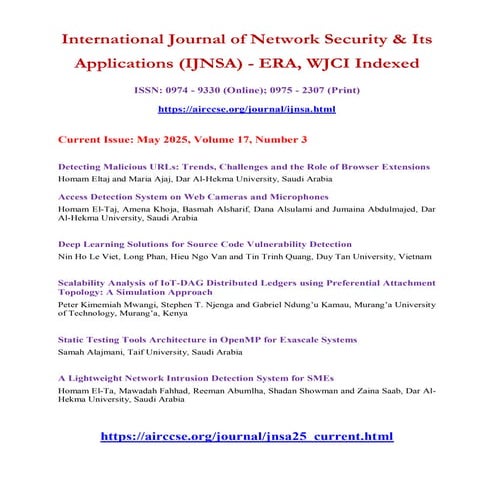 International Journal of Network Security & Its Applications (IJNSA ...