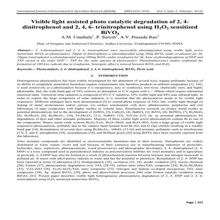 Visible light assisted photo catalytic degradation of 2, 4- dinitrophenol and...