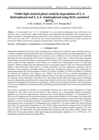 Visible light assisted photo catalytic degradation of 2, 4- dinitrophenol and...
