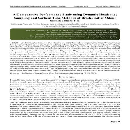 A Comparative Performance Study using Dynamic Headspace Sampling and ...