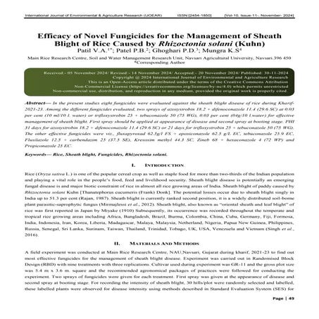 Integrated Management of Bacterial Leaf Blight of Rice under Field ...