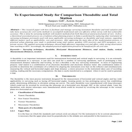 To Experimental Study for Comparison Theodolite and Total Station 