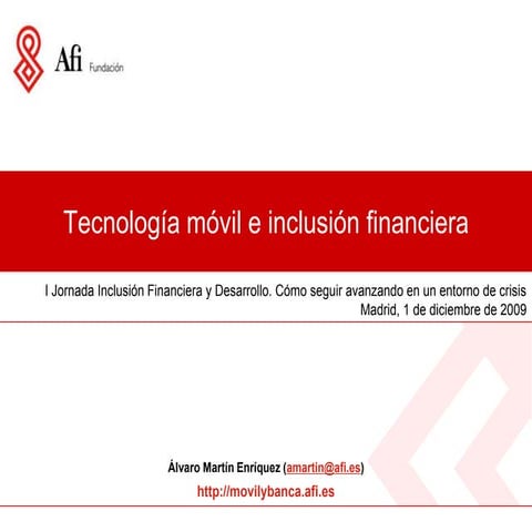 Tecnología móvil e inclusión financiera