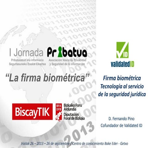 I jornada PRIBATUA: La firma biométrica (validatedid)