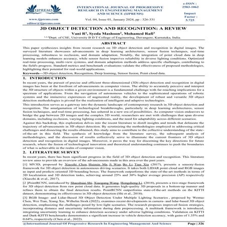 3d object detection and recognition : a review