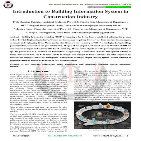 Building Information Modeling (BIM) Research Paper