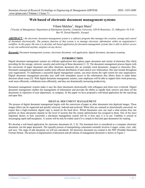 Electronic Document Management System Software Pptx