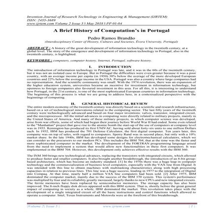 A Brief History of Computation’s in Portugal