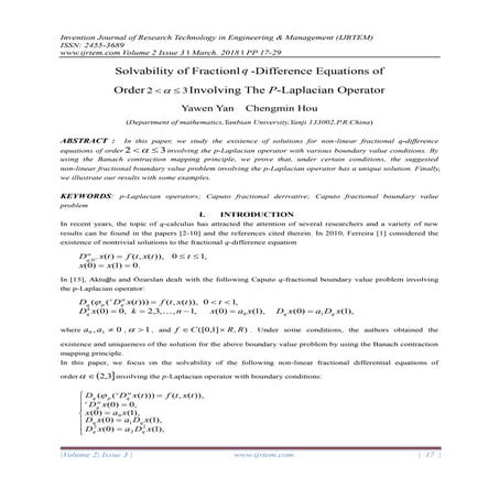 Solvability of Fractionl q -Difference Equations of Order 2   3 Involving ...