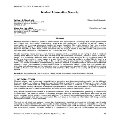 Medical Information Security