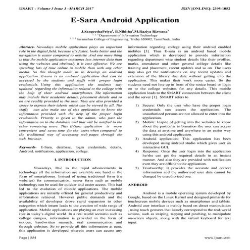 E sara Android Application