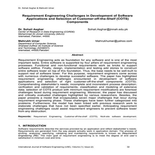 Requirement Engineering Challenges in Development of Software Applications an...