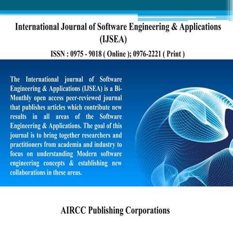 International Journal of Software Engineering & Applications (IJSEA)