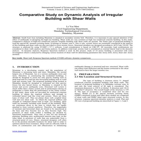Comparative Study on Dynamic Analysis of Irregular Building with Shear Walls