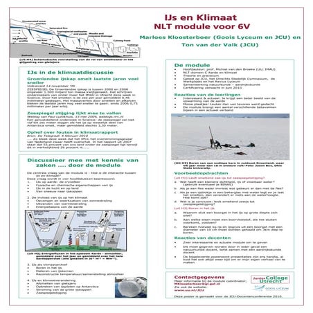 IJs en Klimaat - NLT-module voor vwo