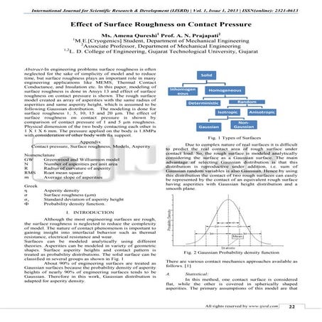 Effect of Surface Roughness on Contact Pressure