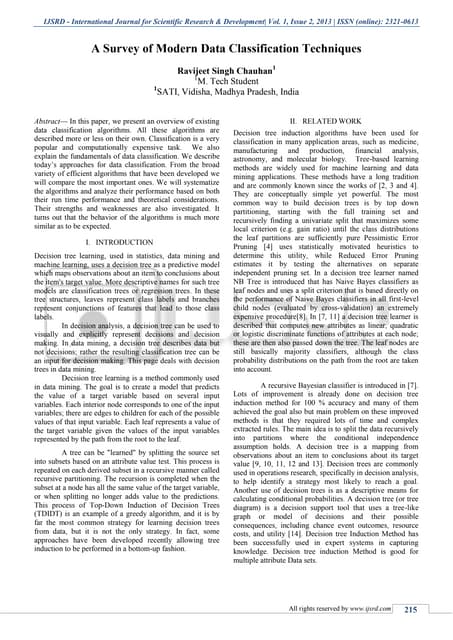 A Survey of Modern Data Classification Techniques