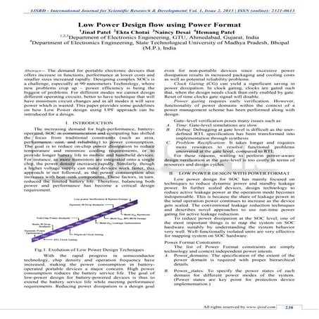 Low Power Design flow using Power Format
