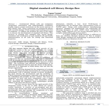 Digital standard cell library Design flow