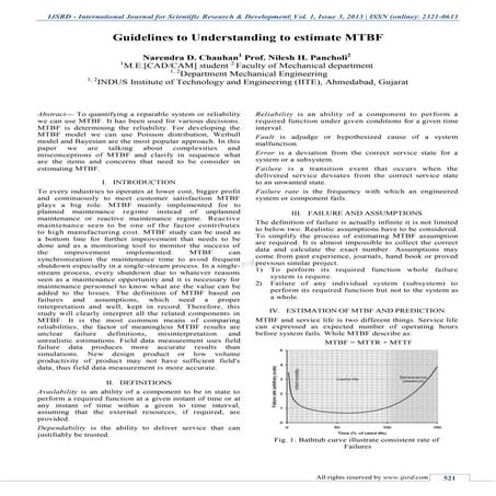 Guidelines to Understanding to estimate MTBF
