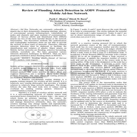 Review of Flooding Attack Detection in AODV Protocol for Mobile Ad-hoc Network