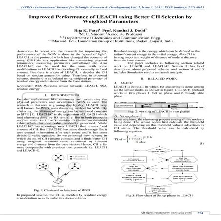 Improved Performance of LEACH using Better CH Selection by Weighted Parameters
