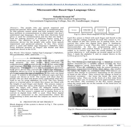 Microcontroller Based Sign Language Glove