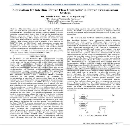  Simulation Of Interline Power Flow Controller in Power Transmission System