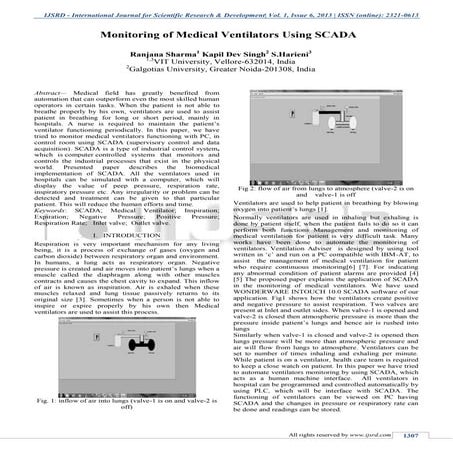 Monitoring of Medical Ventilators Using SCADA