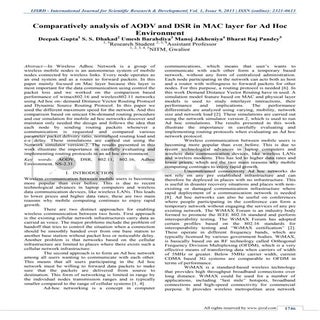 Comparatively analysis of AODV and ...