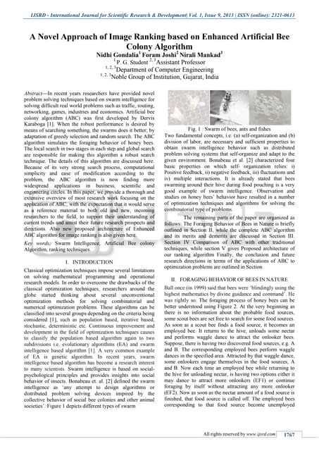 A Novel Approach of Image Ranking based on Enhanced Artificial Bee Colony Alg...
