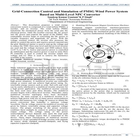 Grid-Connection Control and Simulation of PMSG Wind Power System Based on Mul...
