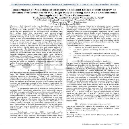 Importance of Modeling of Masonry Infill and Effect of Soft Storey on Seismic...