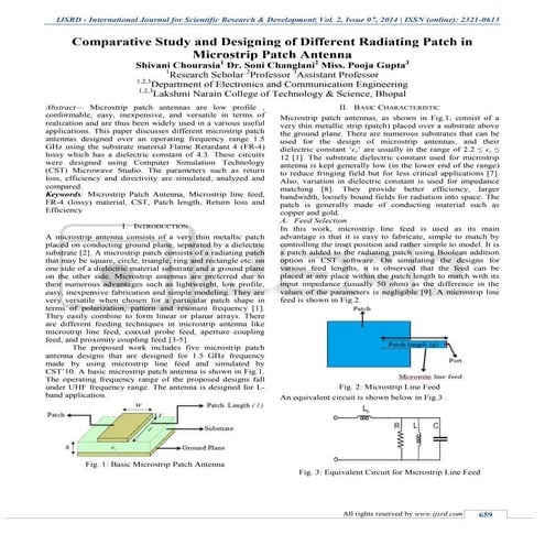 Comparative Study and Designing of Different Radiating Patch in Microstrip Pa...