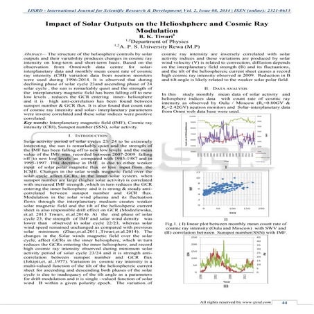 Impact of Solar Outputs on the Helioshphere and Cosmic Ray Modulation