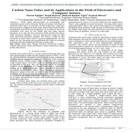 Carbon Nano tubes and its Applications in the Field of Electronics and ...
