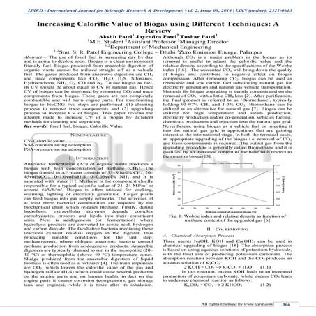 Increasing Calorific Value of Biogas using Different Techniques: A Review