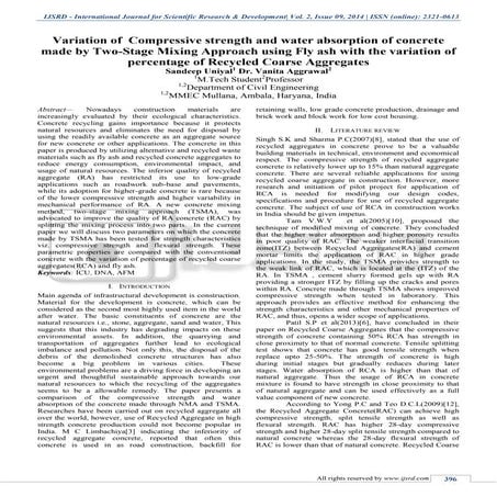 Study on Recycled Aggregate Concrete | PDF