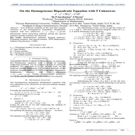 On The Homogeneous Biquadratic Equation with 5 Unknowns