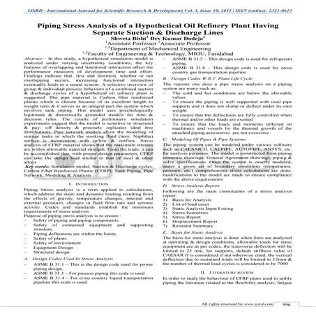 Various Load Cases In Pipe Stress Analysis | PDF