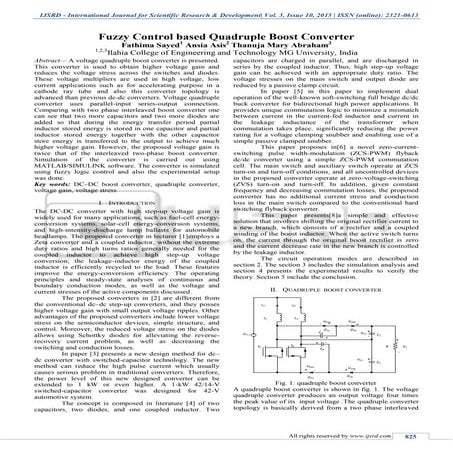 Fuzzy Control Based Quadrupler Boost Converter