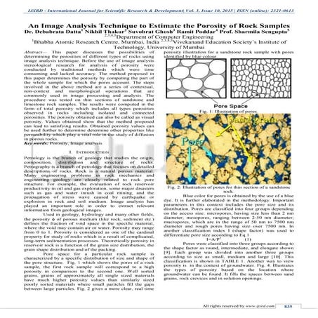 An Image Analysis Technique to Estimate the Porosity of Rock Samples | PDF